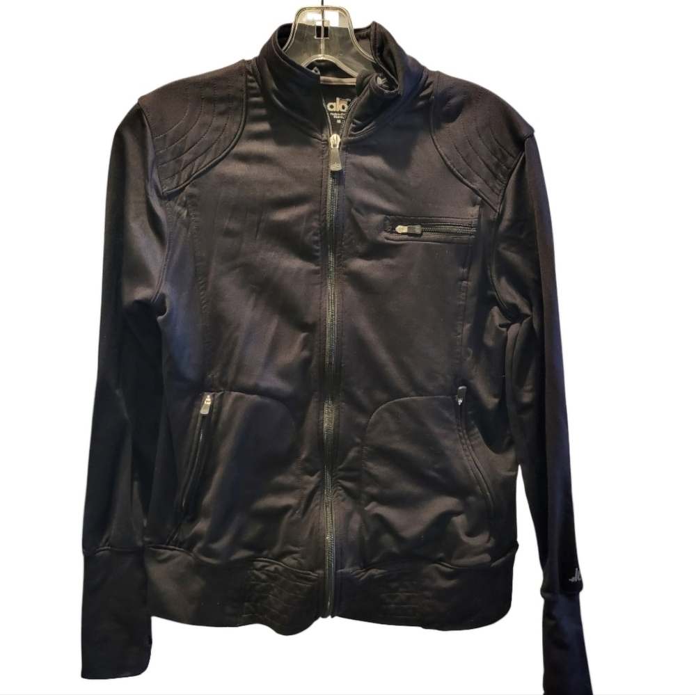Alo Yoga Womens Lightweight Cool Fit Response Jacket Black Size Medium
